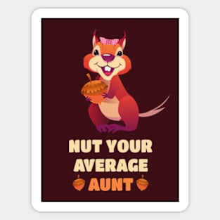 Funny Squirrel Aunt Sticker